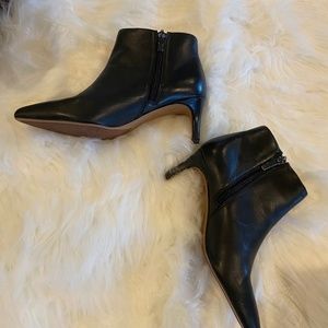 Ladies Franco Sarto black leather boots size 5